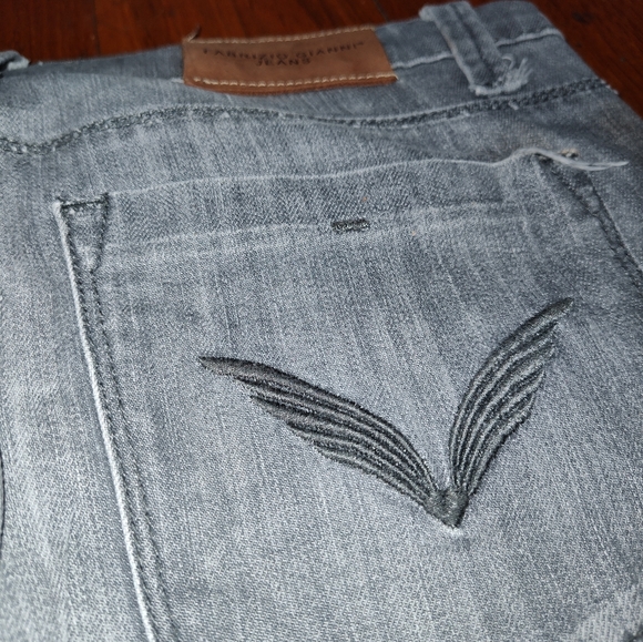 Women's Fabrizio Gianni gray embroidered jeans size 8 - Picture 5 of 5